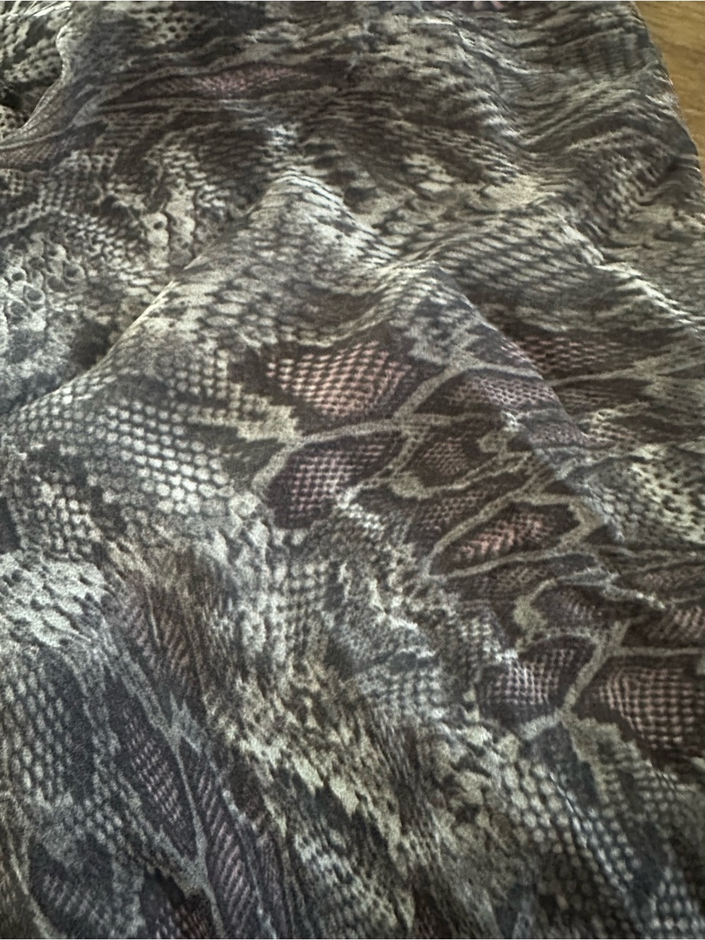 Vintage Shan Snake Print Silk Scarf View 3